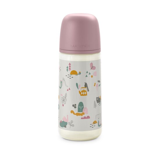 Biberon Walk In The Park 360ml Silicone Rose