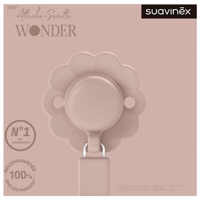 Attache-Sucette Silicone Wonder Pale Mauve