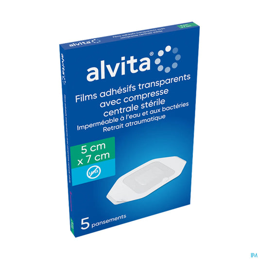 Film Adhésif Transparent Avec Compresse 5x7 cm 5 Unités