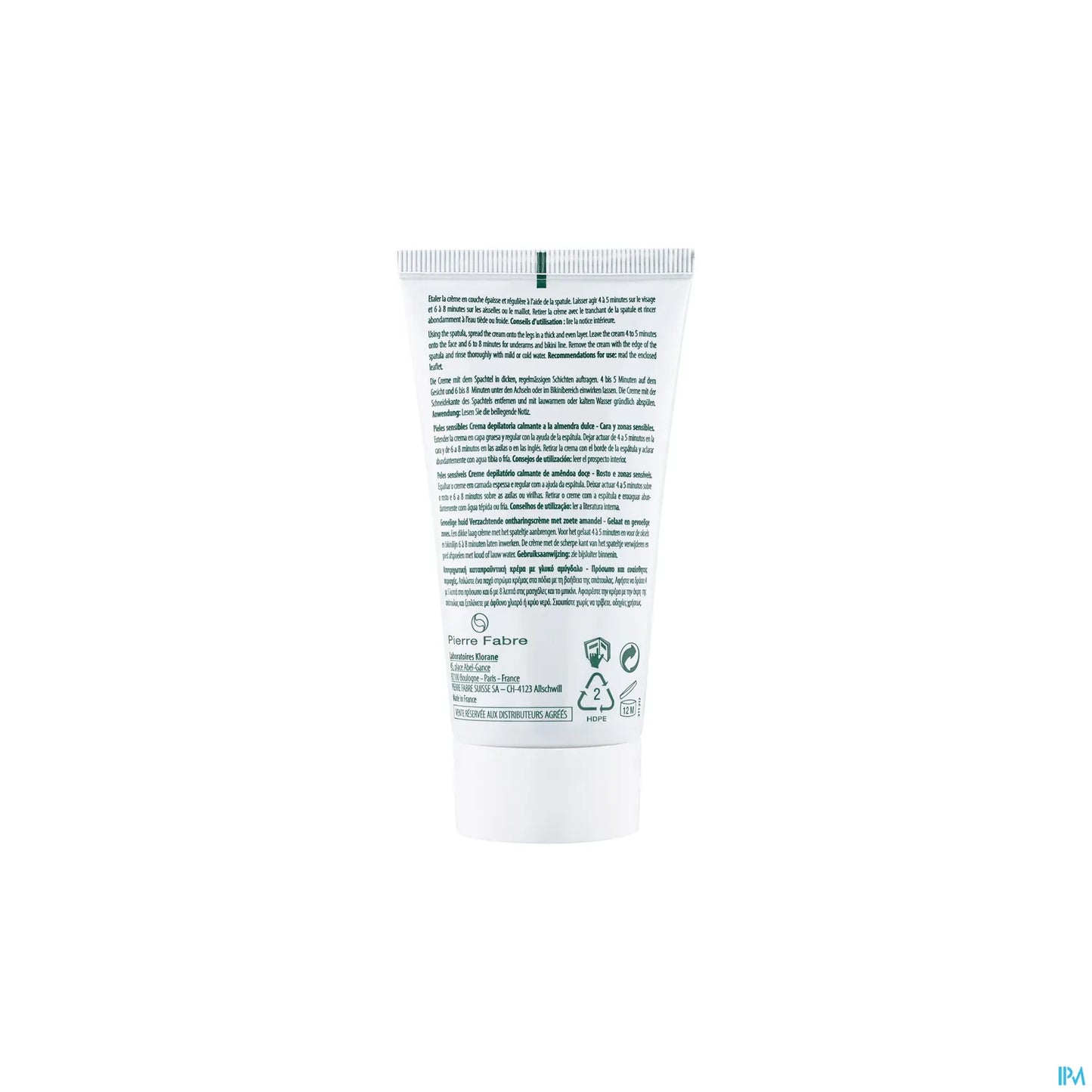 Crema depilatoria lenitiva alle mandorle dolci per zone sensibili 75 ml