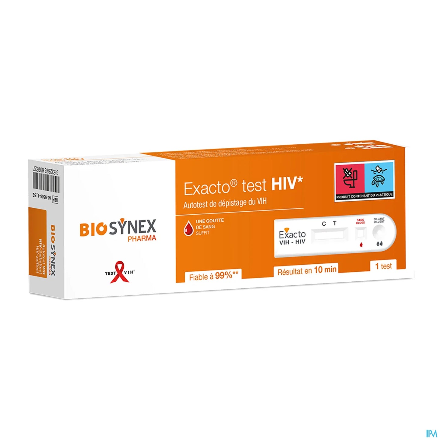 Autotest Dépistage Virus de l'Immunodéficience Humaine 1 test
