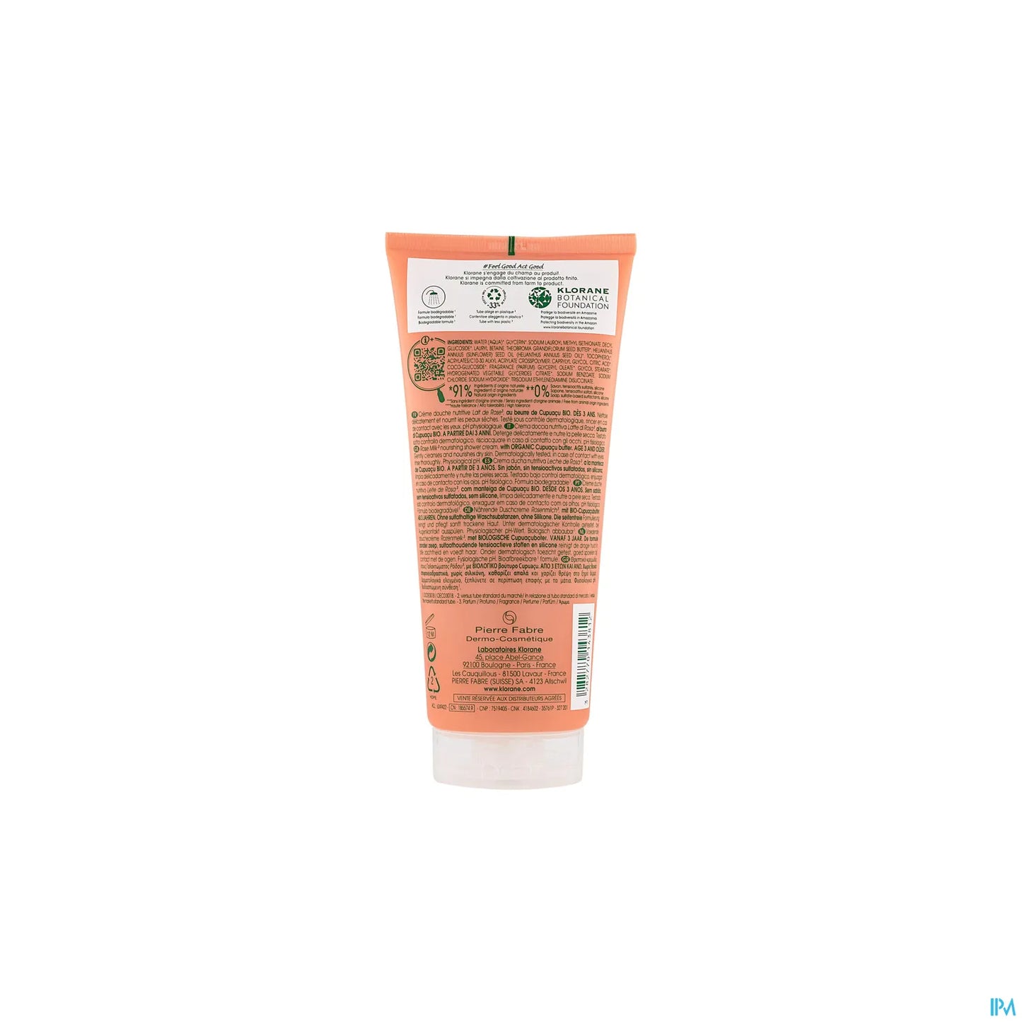 Crème de Douche Lait de Rose 200ml