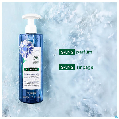 Acqua micellare biologica al fiordaliso 3 in 1 400 ml