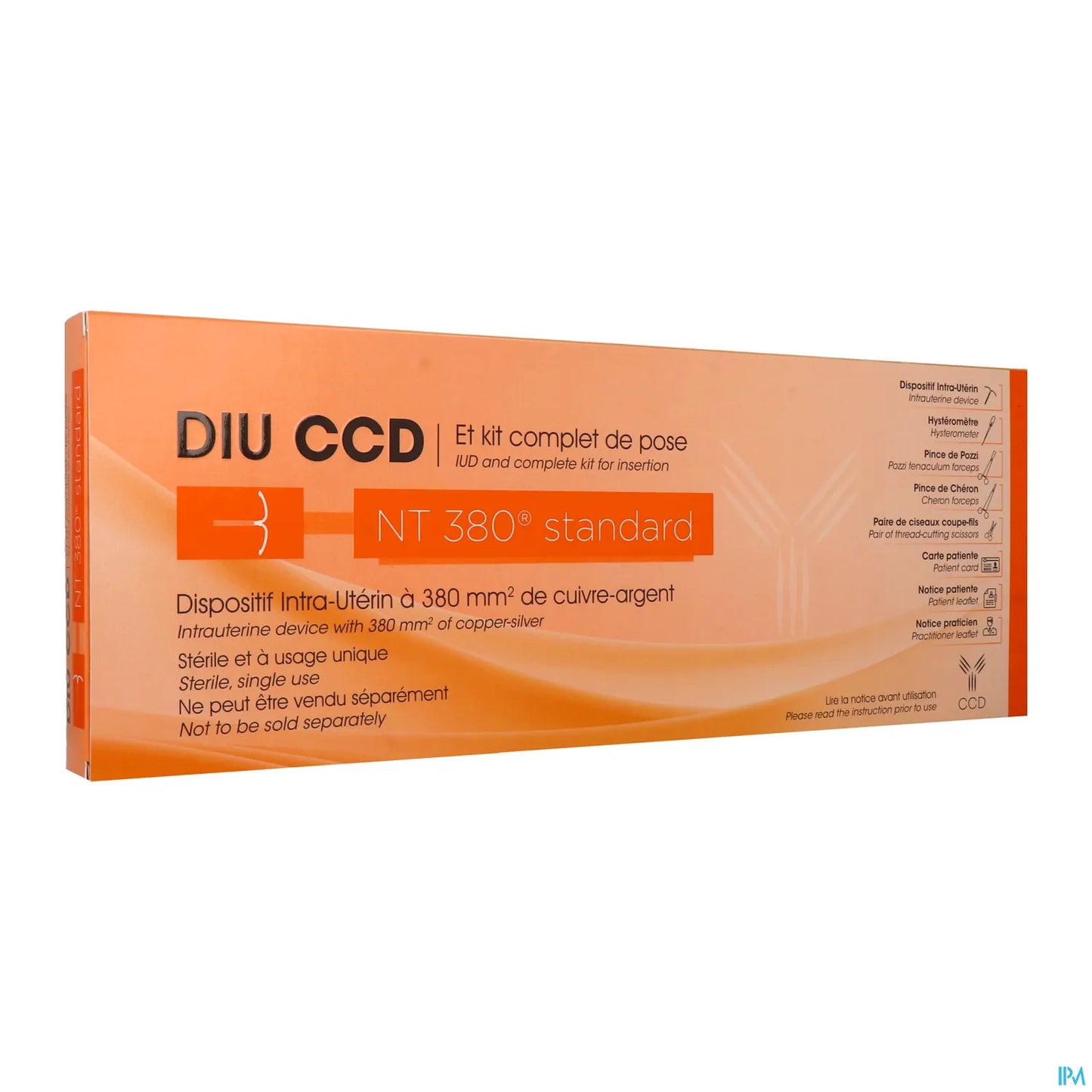 Dispositif Intra Utérin NT 380 Standard avec Kit de Pose, boîte de 1