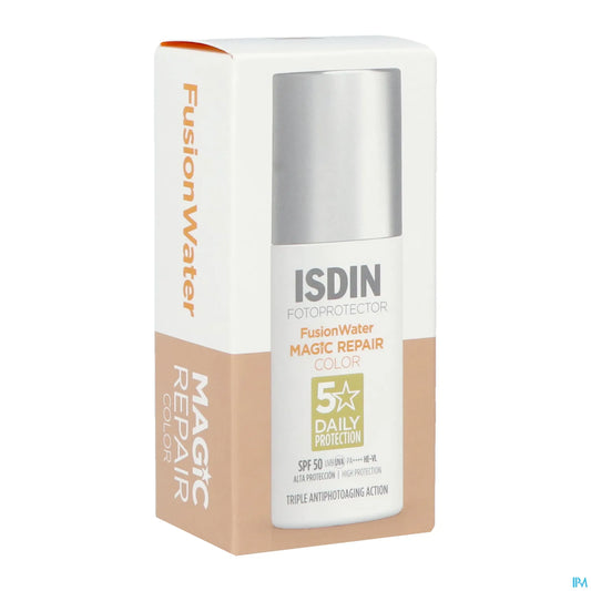 Fotoprotector Fusion Water Magic Repair Crème Solaire Visage Teintée SPF50 50ml