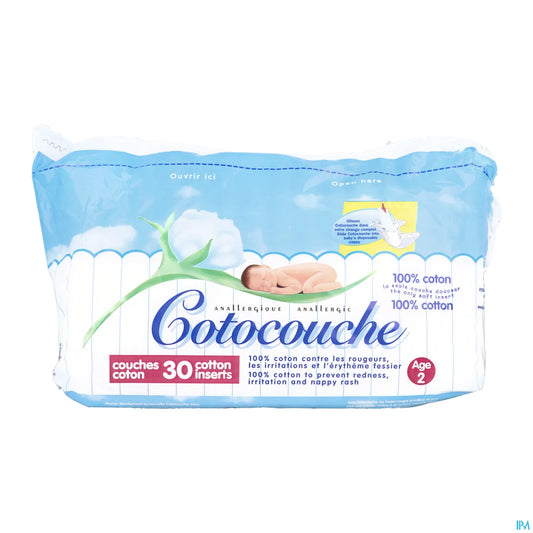Tetra Medical Cotocouche 100% Cotton Diapers 2nd Age 30 Diapers