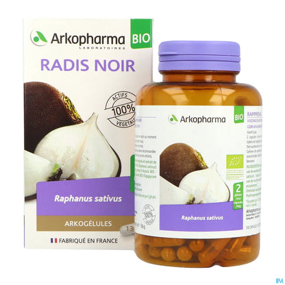 Arkogélules Bio Radis Noir 130 Gélules