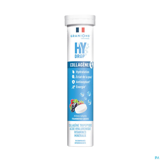 Hydrop Collagène Framboise Cassis 18 Comprimés Effervescents
