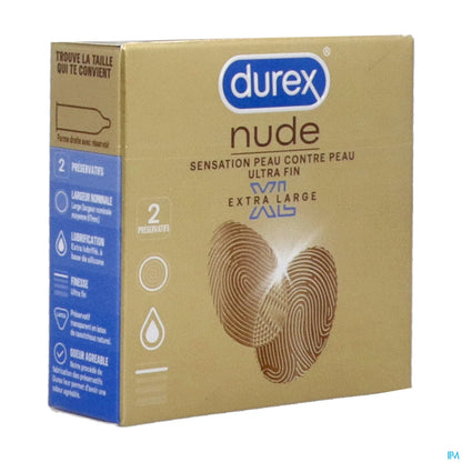 Nude Extra Large XL 2 Préservatifs