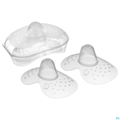 Paracapezzoli in silicone taglia L, confezione da 2