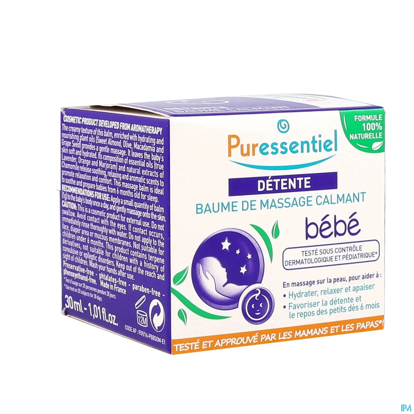 Balsamo rilassante e calmante per massaggi per bambini 30 ml