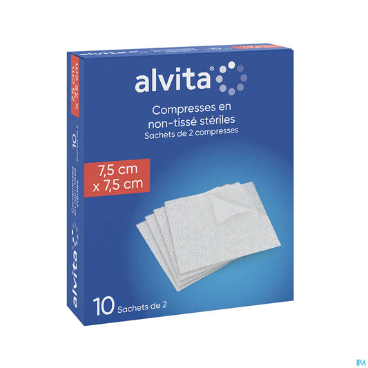 Compresses Stériles Non Tissées 7,5x7,5 cm 20 Unités