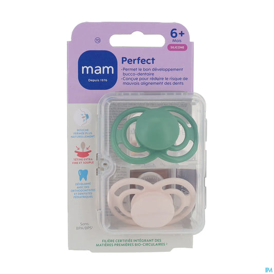 Ciuccio Supreme Perfect Tendance 6 mesi in silicone, confezione da 2