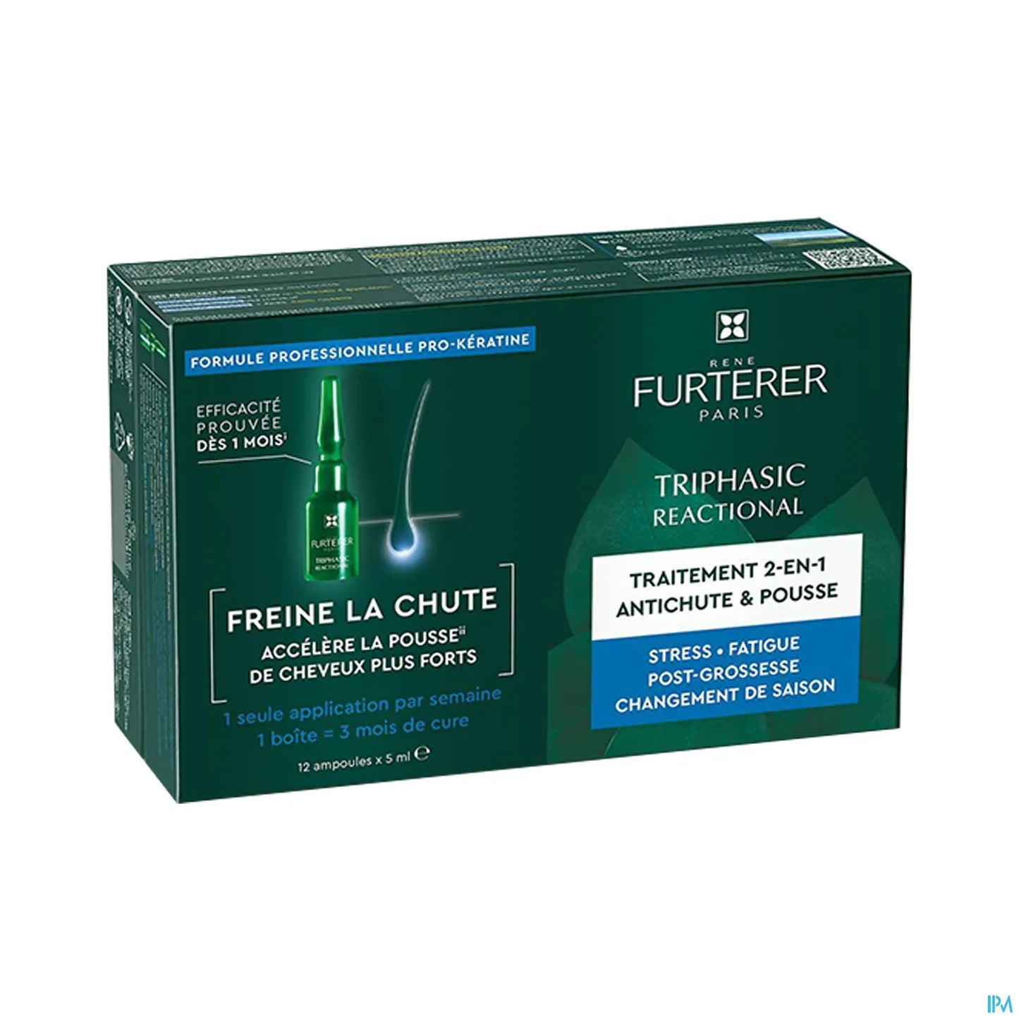 Trattamento anticaduta Triphasic 2 in 1 12 fiale da 5 ml