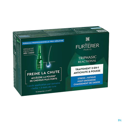 Trattamento anticaduta Triphasic 2 in 1 12 fiale da 5 ml