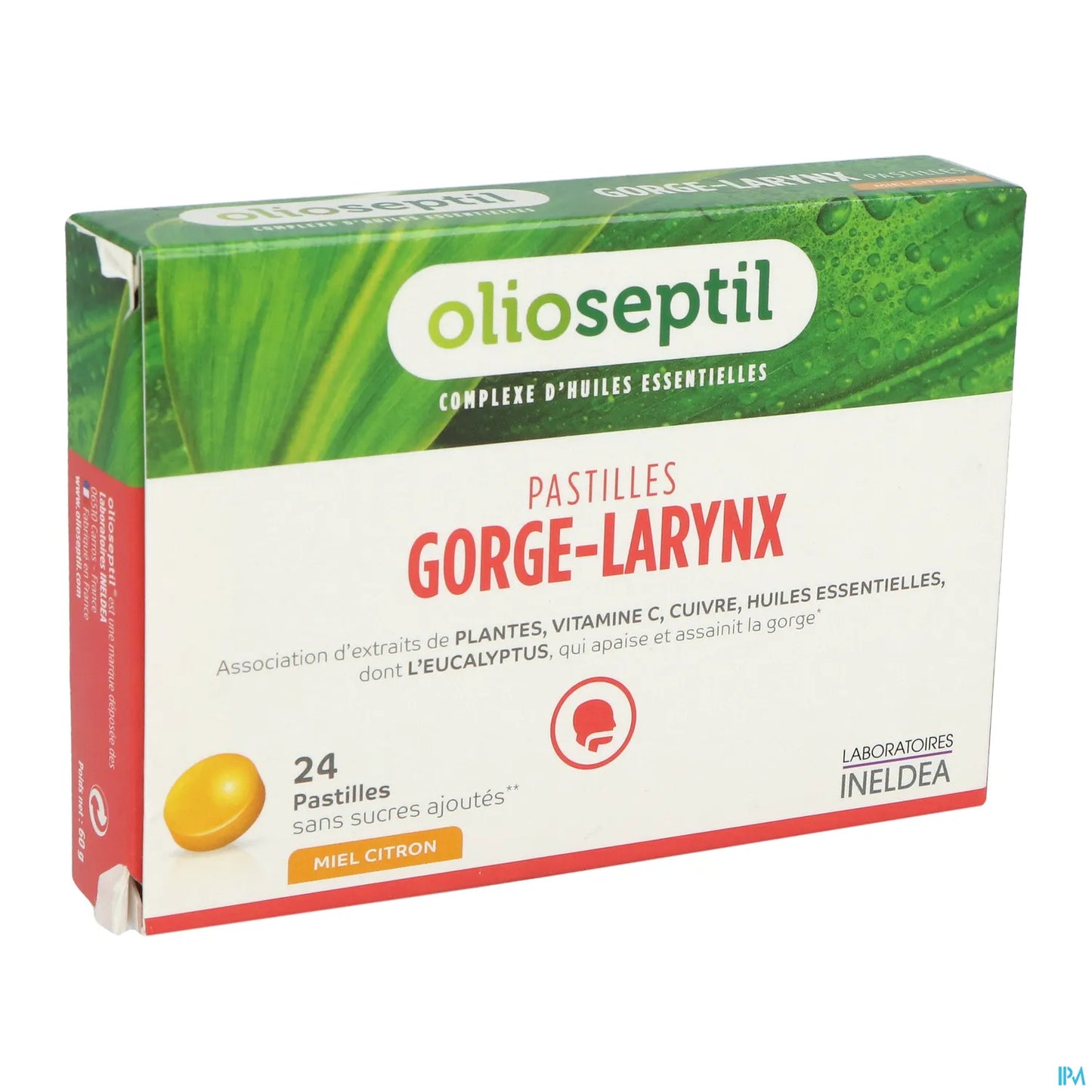 Gorge Larynx Pastilles Miel Citron Boite 24