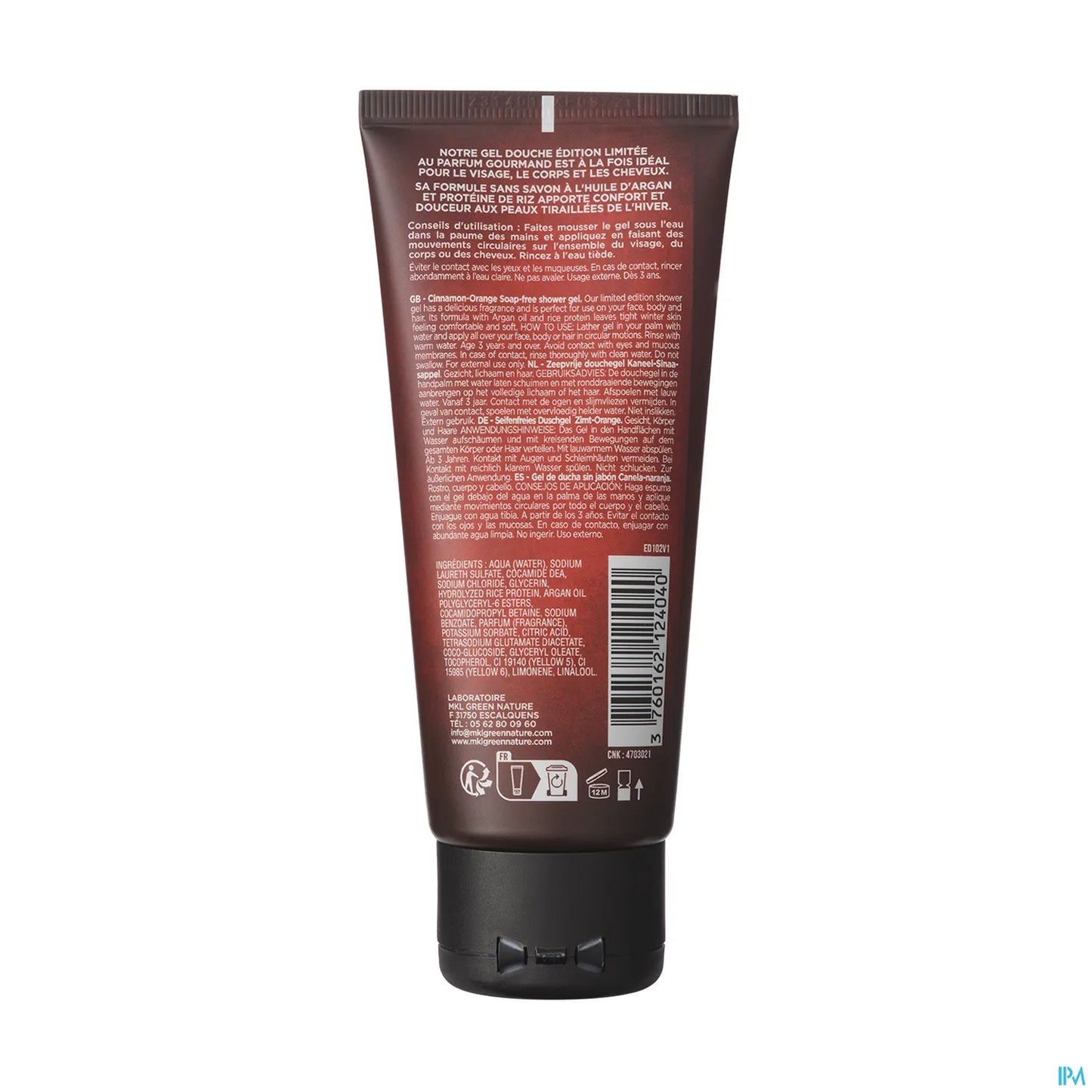 Green Nature Gel Douche Cannelle Orange Édition Limitée 100ml