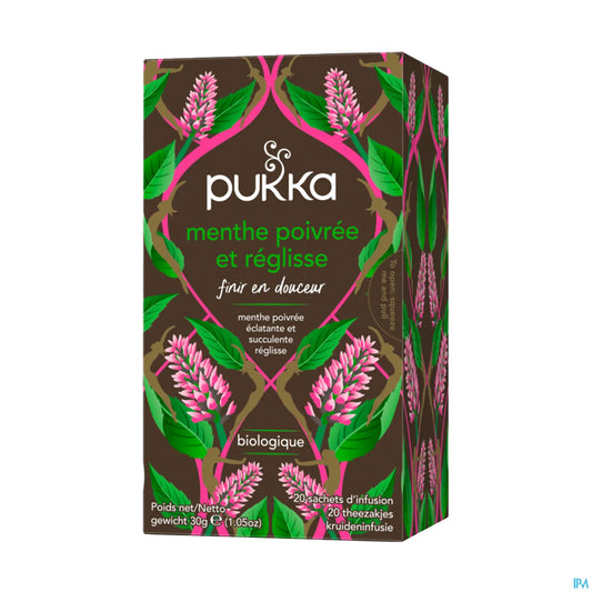 Infusion Menthe Poivrée et Réglisse Bio 20 Sachets