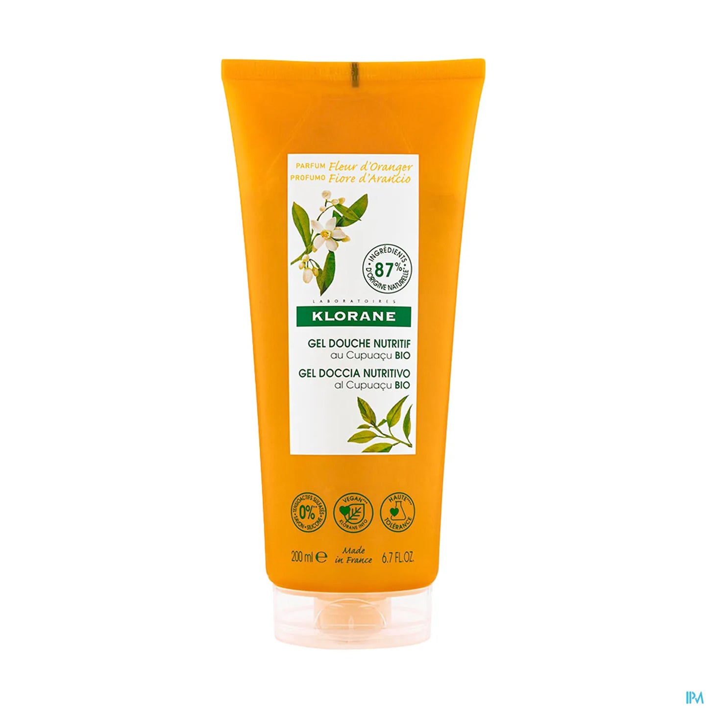 Gel doccia nutriente con cupuaçu biologico e fiori d'arancio 200 ml