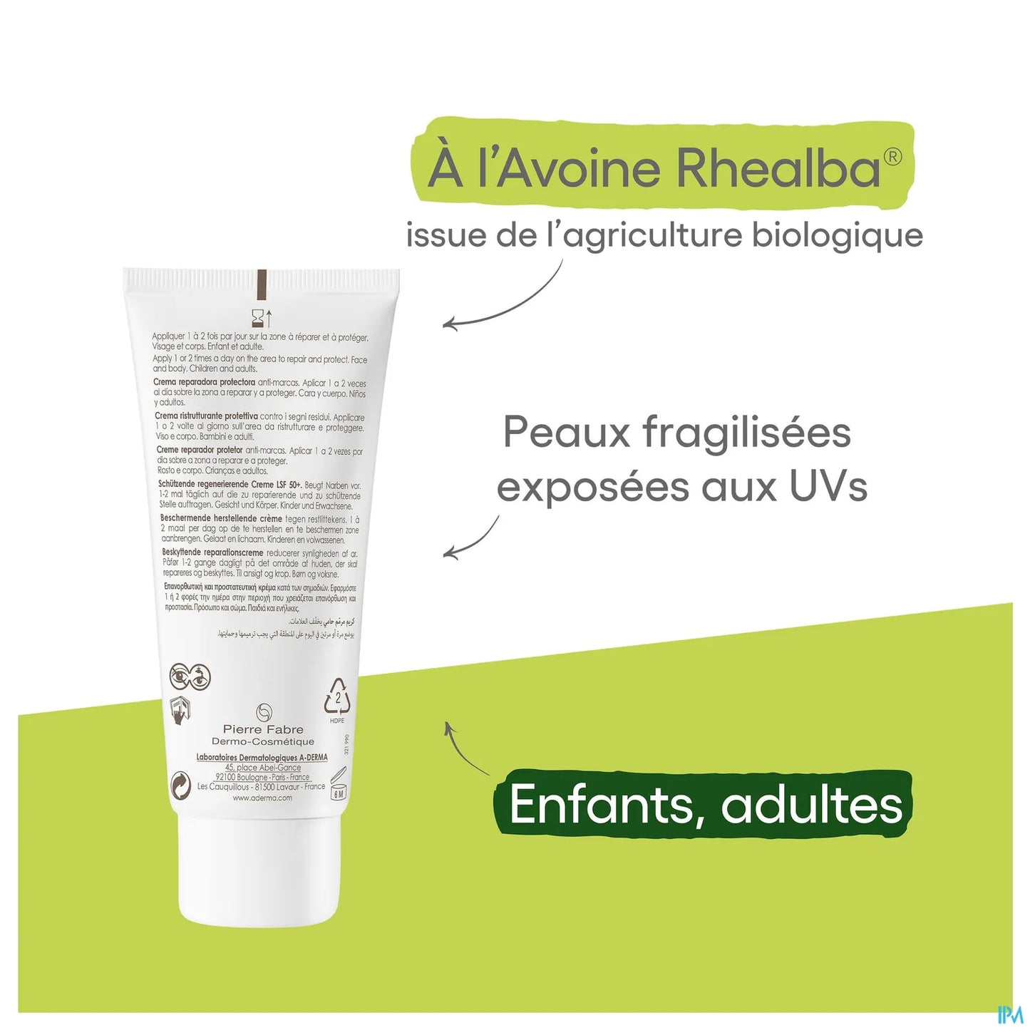 Epitheliale AH Ultra SPF50+ Crème Réparatrice Protectrice 100ml