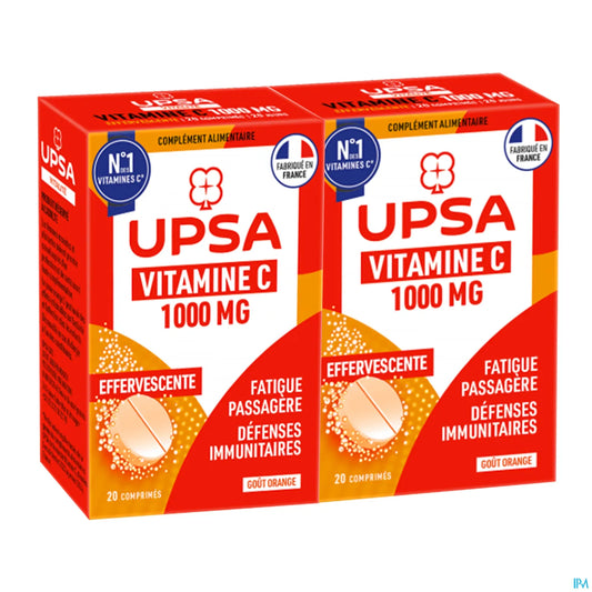 UPSA Vitamine C 1000 mg Comprimés Effervescents 2 x 20