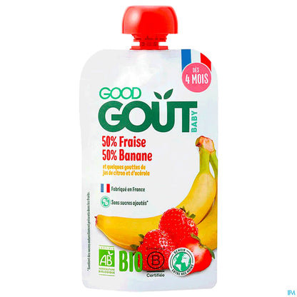 Organic Strawberry Banana Fruit Puree 120g