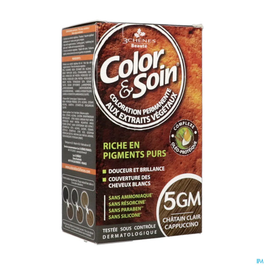 3 Chênes Color &amp; Soin Color Soin 5gm Light Brown Cappuccino 60ml X2