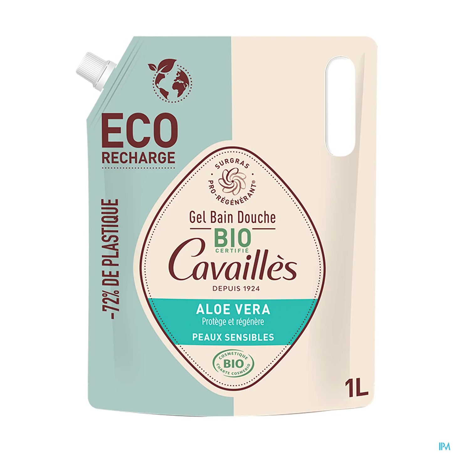 Rogé Cavaillès Bath Shower Gel for Sensitive Skin with Organic Aloe Vera Eco Refill 1L
