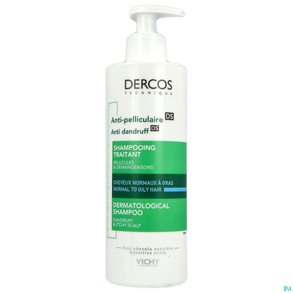 Dercos Anti-Dandruff Shampoo for Normal to Oily Hair 390ml