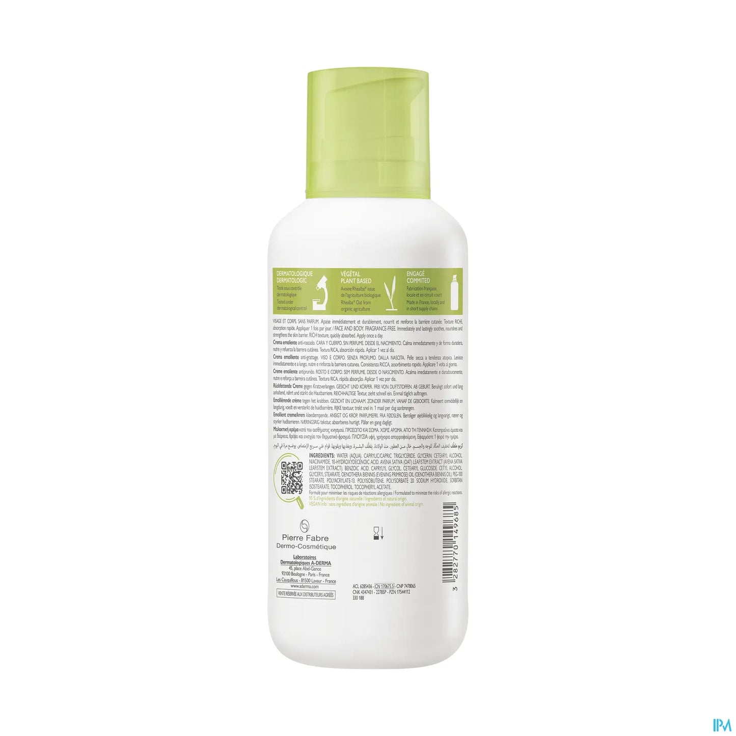 Exomega Control Crème Emolliente Anti-Grattage 400ml