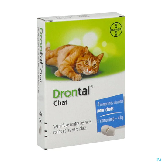 Bayer Drontal Chat Boîte de 4 Comprimés