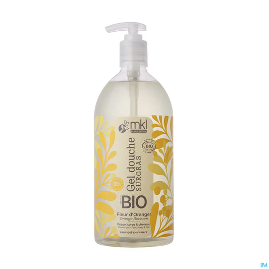 Green Nature Gel Douche Surgras Fleur d'Oranger Bio 1L