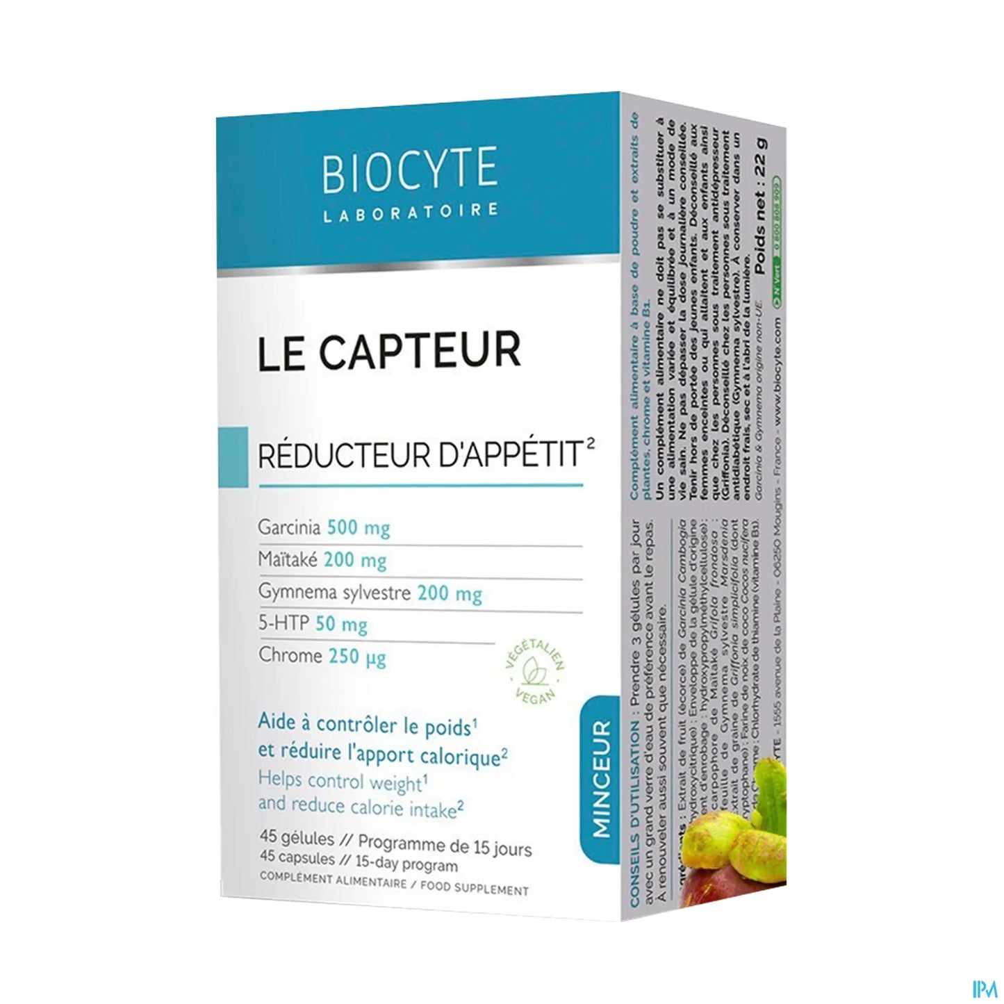 Le Capteur Minceur Réducteur d'Appétit 45 Gélules