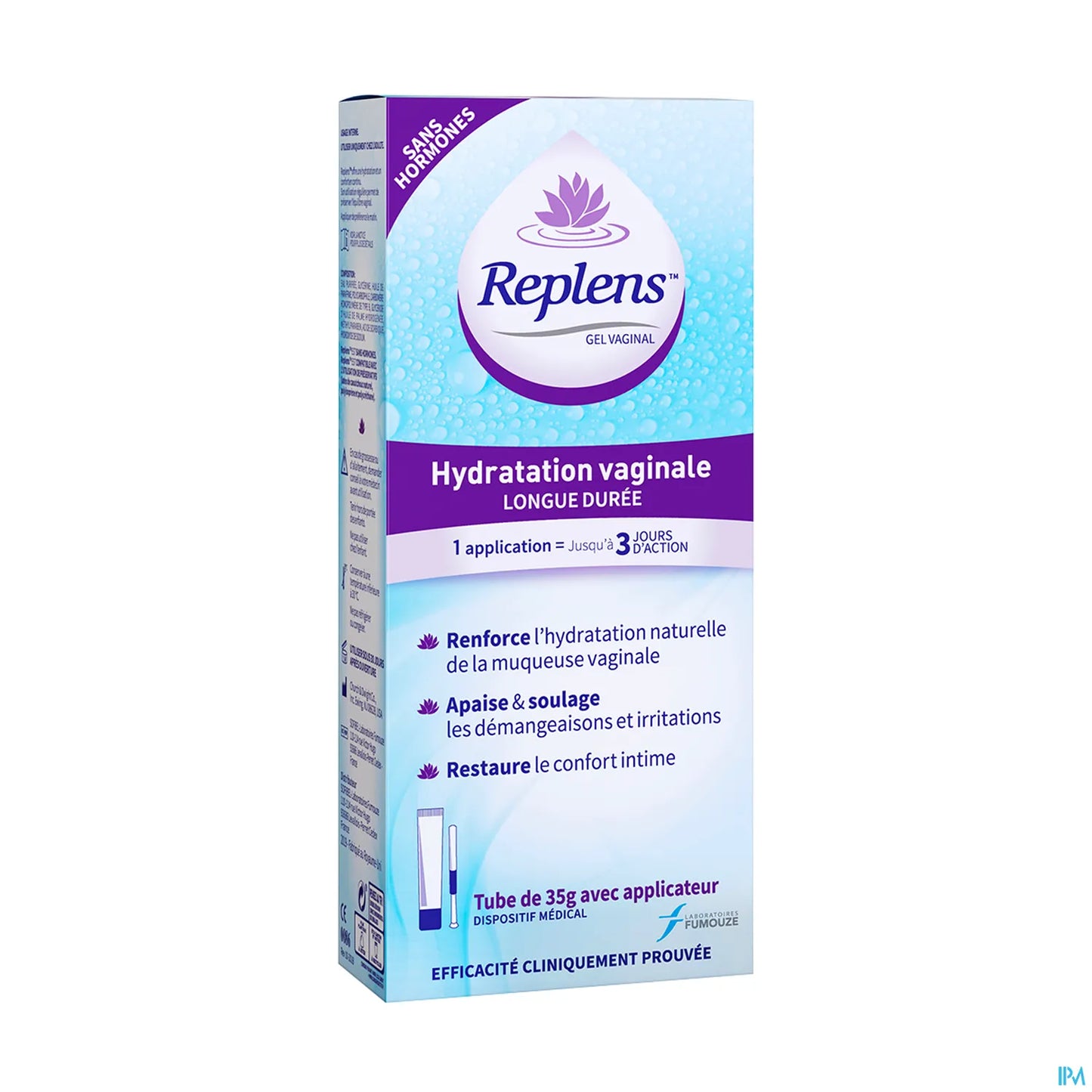 Laboratoires Fumouze Replens Gel Hydratation Vaginale 35g Avec Applicateur