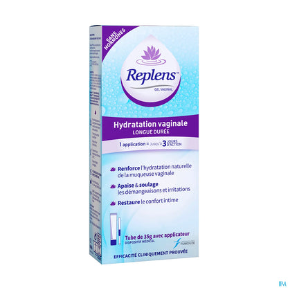 Laboratoires Fumouze Replens Gel Hydratation Vaginale 35g Avec Applicateur