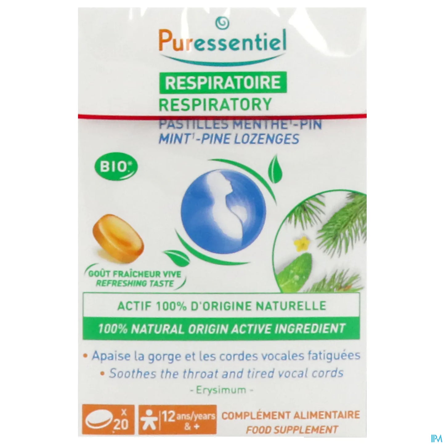 Respiratoire Bio 20 Pastilles Menthe Pin