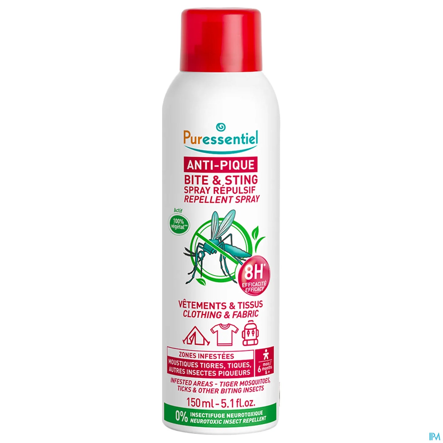 Anti Pique Spray Répulsif Vêtements Et Tissus 150ml
