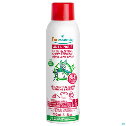 Anti Pique Spray Répulsif Vêtements Et Tissus 150ml