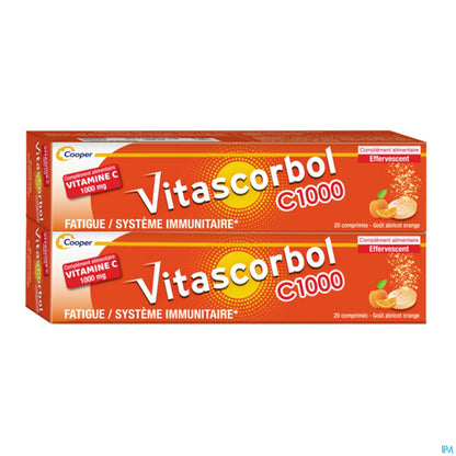 VitaScorbol C1000 20 Comprimés Lot de 2