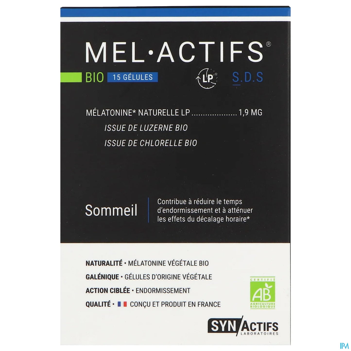 SynActifs Melagreen 15 Gélules Sommeil Réparateur et Anti Jet-Lag