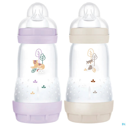 Biberon Easy Start Anti-Colique 260ml Lilas Sable Tétine Débit 2 X2