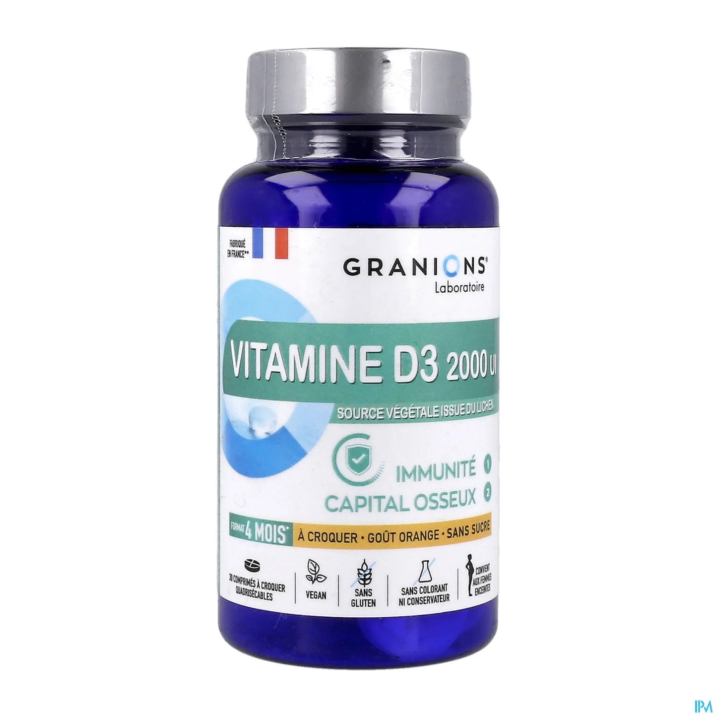 Vitamin D3 2000 IU 30 Chewable Tablets