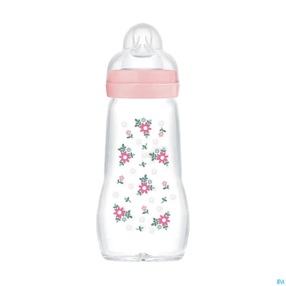 Biberon Verre Débit 2 260 ml Rose