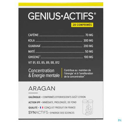 Synactifs GeniusActifs Effervescent Tablets 28 Units