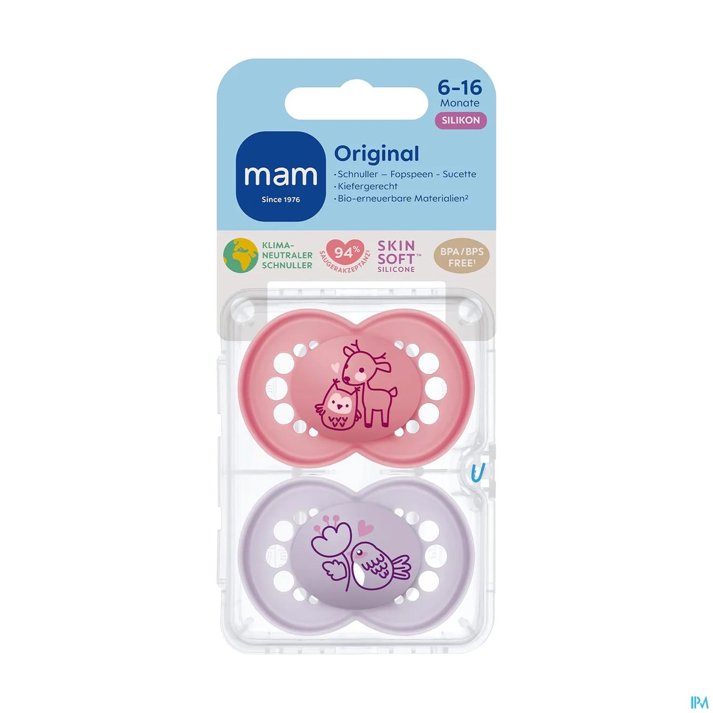 Sucettes Original Silicone 18 Mois et Plus x2