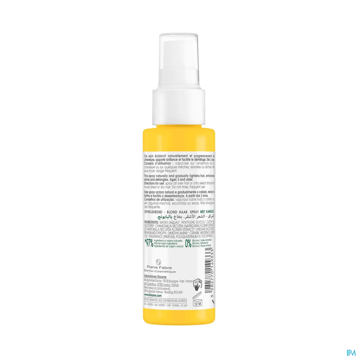 Blonde Hair Lightening Spray with Organic Chamomile 100ml