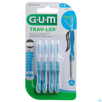 Trav-Ler 1614 Spazzole da viaggio 1,6 mm x4