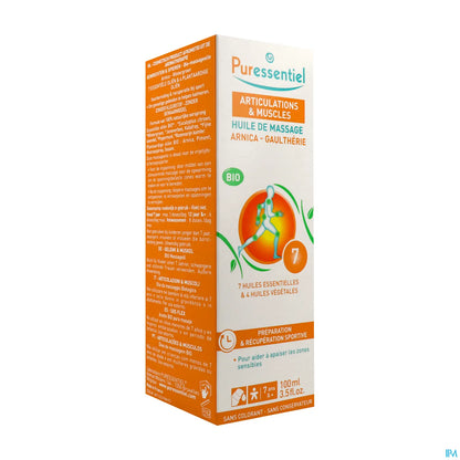 Olio da massaggio biologico all'arnica Gaultheria per articolazioni e muscoli 100 ml