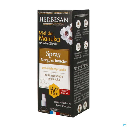 Miel de Manuka Spray Gorge et Bouche IAA10+ 25ml