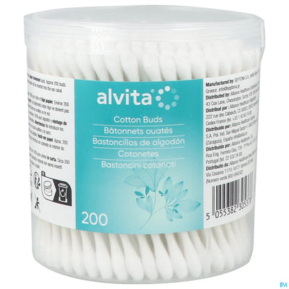 Bastoncini di cotone con punta pulita, confezione da 60 pezzi